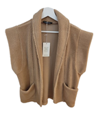 Chaleco mujer cuello smoking Borreguillo beige | 790-53-003-65-2390 | Ropa y complementos para todas, tallas grandes, moda casual, elegante y cómoda.