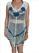 Vestido "Flor Azul" | 182578 | Ropa y complementos para todas, tallas grandes, moda casual, elegante y cómoda.