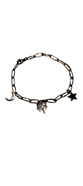 Pulsera de Acero Tobillera "Estrella, Trebol y Media Luna" | 100418 | Ropa y complementos para todas, tallas grandes, moda casual, elegante y cómoda.