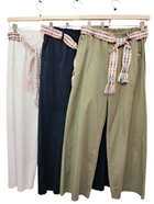 Pantalones elasticos con cinturon de tela | 85-7-038-43-2590 | Ropa y complementos para todas, tallas grandes, moda casual, elegante y cómoda.