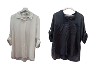 Camisa básica de algodón, manga recogida Mujer | 59-3-039-3-1890 | Ropa y complementos para todas, tallas grandes, moda casual, elegante y cómoda.