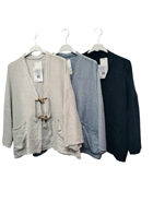 Chaqueta mujer corta de verano con bolsillo y cierre de nudo | 115-16-050-1-3390 | Ropa y complementos para todas, tallas grandes, moda casual, elegante y cómoda.