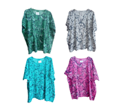 Blusón amplio manga corta estampado ADN | 60-3-007-9-1790 | Ropa y complementos para todas, tallas grandes, moda casual, elegante y cómoda.