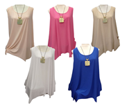 Blusa acamisetada con tirante ancho | 552566 | Ropa y complementos para todas, tallas grandes, moda casual, elegante y cómoda.