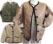 Chaqueta acolchada cuello redondo | 1150-15-014-1-3317 | Ropa y complementos para todas, tallas grandes, moda casual, elegante y cómoda.