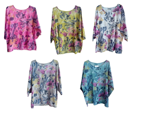 Blusón "Ramillete de Flores" | 53-3-006-9-1590 | Ropa y complementos para todas, tallas grandes, moda casual, elegante y cómoda.