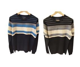 Jersey Hombre Cuello Redondo Rayas en relieve | 75-55-003-8-2290 | Ropa y complementos para todas, tallas grandes, moda casual, elegante y cómoda.