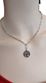 Collar de Acero "Arbol de la Vida" | 100400 | Ropa y complementos para todas, tallas grandes, moda casual, elegante y cómoda.