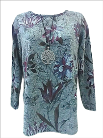 Jersey sudadera para mujer "Flor lila" | 362036 | Ropa y complementos para todas, tallas grandes, moda casual, elegante y cómoda.