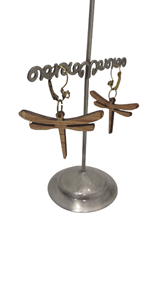 Pendientes madera "Libelula" | 018201 | Ropa y complementos para todas, tallas grandes, moda casual, elegante y cómoda.