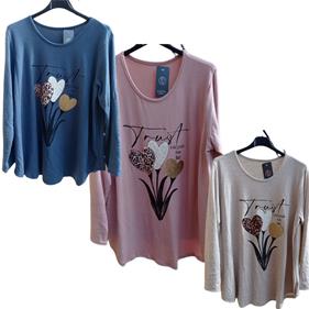 Jersey ablusonado "Amapola" | 682502 | Ropa y complementos para todas, tallas grandes, moda casual, elegante y cómoda.