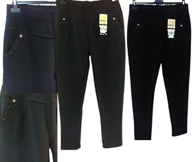 Pantalones leggings color liso, bolsillo con tachuela | 484031 | Ropa y complementos para todas, tallas grandes, moda casual, elegante y cómoda.