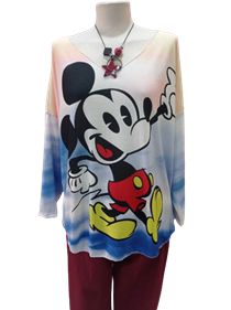 Camisetas "Mickey andando" | 582531-1 | Ropa y complementos para todas, tallas grandes, moda casual, elegante y cómoda.