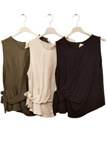 Blusa de tirante ancho con nudo lateral | 49-3-100-78-1590 | Ropa y complementos para todas, tallas grandes, moda casual, elegante y cómoda.