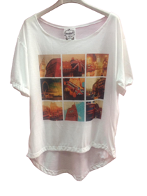 Camiseta manga corta "Mosaico urbano" | 30252004 | Ropa y complementos para todas, tallas grandes, moda casual, elegante y cómoda.