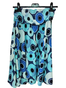 Falda evasé estampada "Círculos" | 603113 | Ropa y complementos para todas, tallas grandes, moda casual, elegante y cómoda.