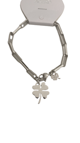 Pulsera Acero "Trebol" | 100401 | Ropa y complementos para todas, tallas grandes, moda casual, elegante y cómoda.
