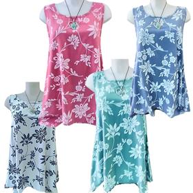 Blusón "Flores blancas" | 452407 | Ropa y complementos para todas, tallas grandes, moda casual, elegante y cómoda.