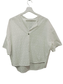 Blusa de algodón troquelado de margaritas, calada en blanco | 79-3-063-43-2233 | Ropa y complementos para todas, tallas grandes, moda casual, elegante y cómoda.