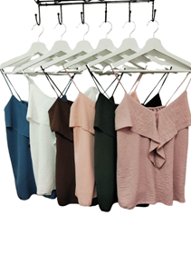 Blusa de tirantes con volantes | 43-3-099-78-1490 | Ropa y complementos para todas, tallas grandes, moda casual, elegante y cómoda.