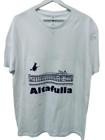 Camiseta de manga corta Personalizada. Altafulla con Bruja volando | 51-83C-002-85-1585 | Ropa y complementos para todas, tallas grandes, moda casual, elegante y cómoda.
