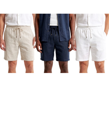 Short de hombre jaspeado de Algodon y Lino | 55-51-009-8-1736 | Ropa y complementos para todas, tallas grandes, moda casual, elegante y cómoda.