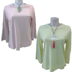 Camiseta lisa, cuello redondo, mangas amplias | 522221 | Ropa y complementos para todas, tallas grandes, moda casual, elegante y cómoda.