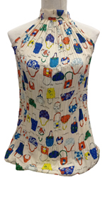 Blusa sin mangas escote Halter  "Bolsos" | 002114 | Ropa y complementos para todas, tallas grandes, moda casual, elegante y cómoda.