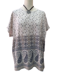 Blusa manga corta "Geometrias Liberty" | 552554 | Ropa y complementos para todas, tallas grandes, moda casual, elegante y cómoda.