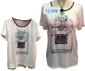 Camiseta "Perfume" | 362192 | Ropa y complementos para todas, tallas grandes, moda casual, elegante y cómoda.