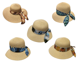 Sombrero rafia mujer "Obras pictóricas" | 25-26-011-2-890 | Ropa y complementos para todas, tallas grandes, moda casual, elegante y cómoda.