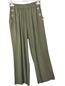 Pantalones de verano con botones decorando los bolsillos | 63-7-017-82-1990 | Ropa y complementos para todas, tallas grandes, moda casual, elegante y cómoda.