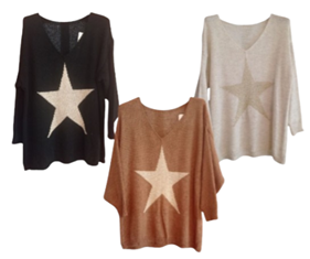 Jersey Estrella | 93-6-005-1-2590 | Ropa y complementos para todas, tallas grandes, moda casual, elegante y cómoda.
