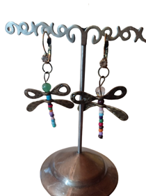 Pendientes "Libélula colorida" | 008237 | Ropa y complementos para todas, tallas grandes, moda casual, elegante y cómoda.