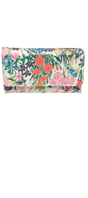 Monedero Tarjetero Mujer con Flores  | 45-19-002-16-1490 | Ropa y complementos para todas, tallas grandes, moda casual, elegante y cómoda.