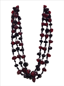 Collar pedreria amarronado "Triple" | 008034a | Ropa y complementos para todas, tallas grandes, moda casual, elegante y cómoda.