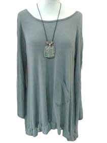 Blusón acamisetado acampanado con volante | 661130 | Ropa y complementos para todas, tallas grandes, moda casual, elegante y cómoda.