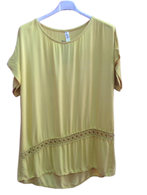 Blusón manga corta con vainica "Vintage" | 632028 | Ropa y complementos para todas, tallas grandes, moda casual, elegante y cómoda.