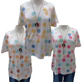 Camiseta "Bolas" | 502506 | Ropa y complementos para todas, tallas grandes, moda casual, elegante y cómoda.