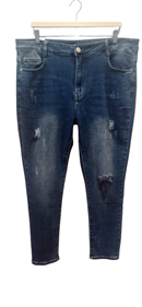 Pantalon Vaquero "Rotos" | 122-7-020-33-3590 | Ropa y complementos para todas, tallas grandes, moda casual, elegante y cómoda.