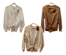 Camisa Nudo. De manga larga y sin cuello | 69-3-034-38-2090 | Ropa y complementos para todas, tallas grandes, moda casual, elegante y cómoda.