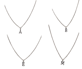 Collar de Acero con Letra | 15-36A-008-5-690 | Ropa y complementos para todas, tallas grandes, moda casual, elegante y cómoda.