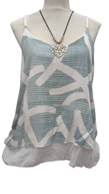 Blusa lencera tirantes "Trazos" | 002096 | Ropa y complementos para todas, tallas grandes, moda casual, elegante y cómoda.