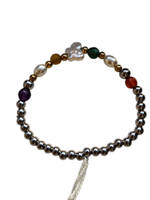 Pulsera de acero con mariposa blanca | 108362-6 | Ropa y complementos para todas, tallas grandes, moda casual, elegante y cómoda.