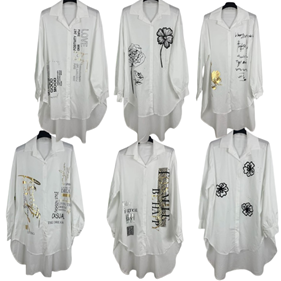 Blusón algodón camisero "Detalles" | 10-4-013-1-2990 | Ropa y complementos para todas, tallas grandes, moda casual, elegante y cómoda.