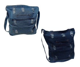 Bolso Tela Vaquera con rotos | 50-18-025-18-1590 | Ropa y complementos para todas, tallas grandes, moda casual, elegante y cómoda.
