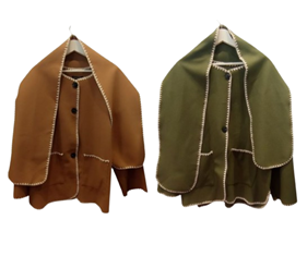 Abrigo chaquetón con Estola | 80-15-003-1-2490 | Ropa y complementos para todas, tallas grandes, moda casual, elegante y cómoda.