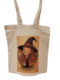 Bolsa de tela edición limitada con Bruja en Árbol de la Vida | 18-83B-002-87-693 | Ropa y complementos para todas, tallas grandes, moda casual, elegante y cómoda.