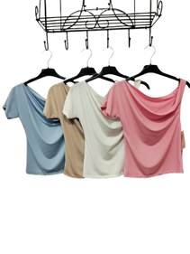 Blusa de una Manga corta y un tirante. | 45-3-094-84-1490 | Ropa y complementos para todas, tallas grandes, moda casual, elegante y cómoda.