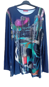 Camiseta mujer manga larga "Abstracta" | 00-3-011-10-1290 | Ropa y complementos para todas, tallas grandes, moda casual, elegante y cómoda.